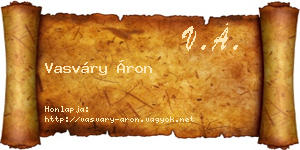 Vasváry Áron névjegykártya
